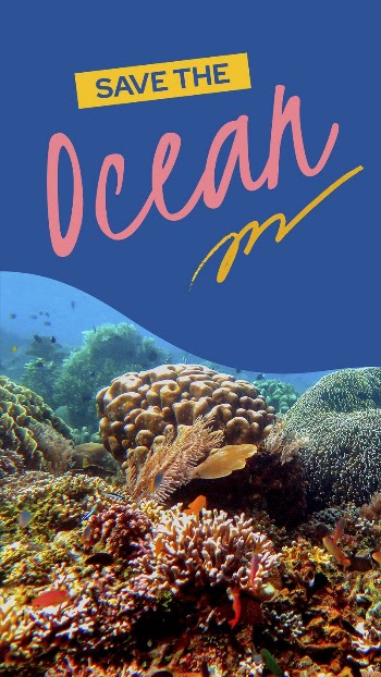 Coral reefs Instagram story template, | Free PSD Template - rawpixel