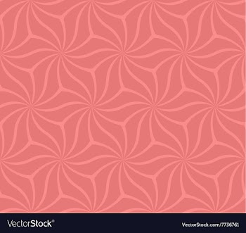 Coral seamless abstract curved pattern background vector image