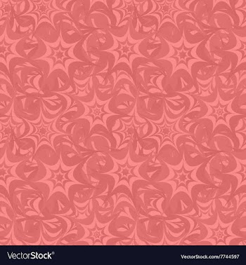 Coral seamless star pattern background vector image