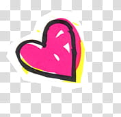 Corazon, pink heart illustration transparent background PNG clipart