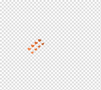 Corazones, eight orange heart illustration transparent background PNG clipart