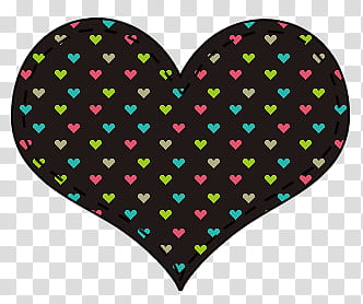 Corazones en, black and multicolored heart print heart illustration transparent background PNG clipart
