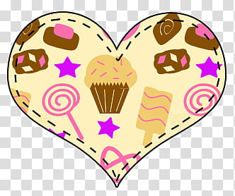 Corazones en, white and pink heart pastries illustration transparent background PNG clipart