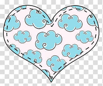 Corazones en, white and teal heart illustration transparent background PNG clipart
