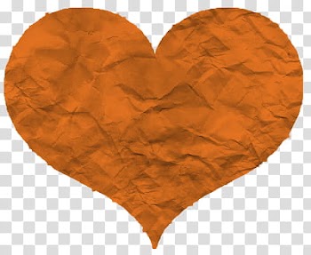 Corazones, heart-shaped orange illustration transparent background PNG clipart