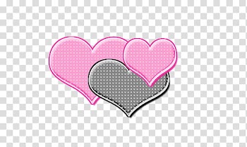 Corazones, pink and gray heart arts transparent background PNG clipart