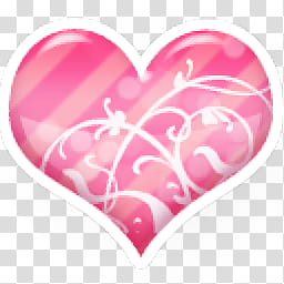 CORAZONES, pink and white heart transparent background PNG clipart