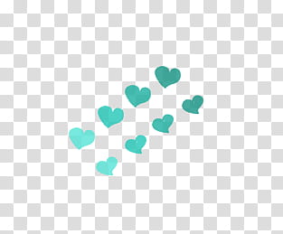 Corazones, teal hearts transparent background PNG clipart