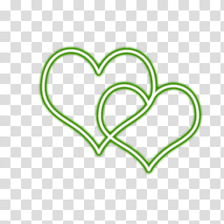 Corazones, two green hearts transparent background PNG clipart