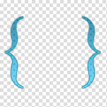 Corchetes, blue borderline frame transparent background PNG clipart