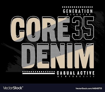 core denim denim typography for t shirt design