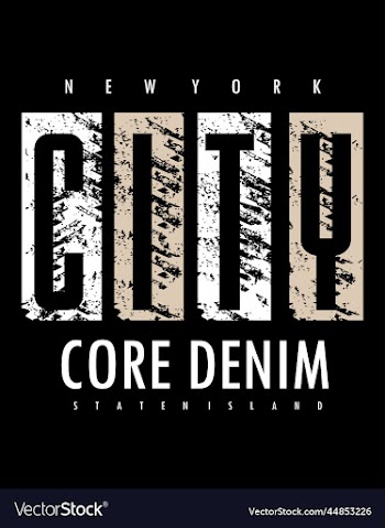 core denim typography for t shirt design premium
