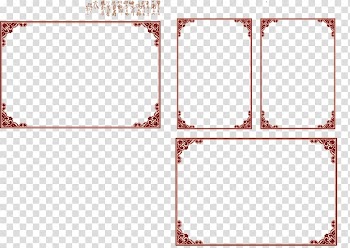 CorelDRAW, European style fine red camera frame transparent background PNG clipart