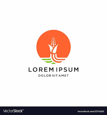 Corn farm icon logo design element vector image