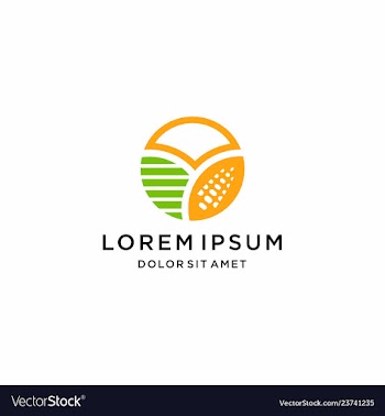 Corn field farm logo icon download vector image