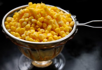 Corn Kernels On Strainer