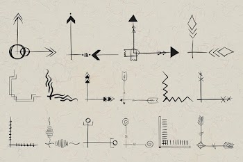 Corner border element psd bohemian ornament set