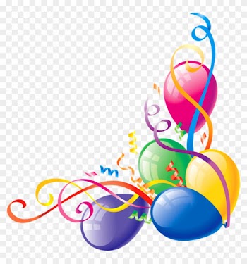 #corner #cornerdesign #rainbow #confetti #streamers - Balloon Corner Border