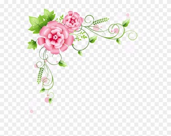 Corner Floral Decoration Png Clipart Picture - Flower Corner Border Png
