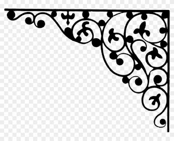 Corner Frame Black - Crafts Too Embossing Folder - A4 Delicate Frame