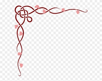 Corner Scroll Borders Clipart - Corner Border Design Red