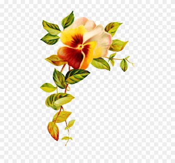 Corner With Pansy Flower - Pansy Flower Transparent Background