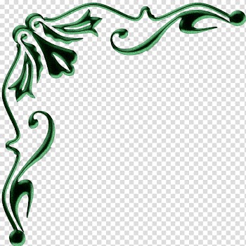 Corners files, black and green frame illustration transparent background PNG clipart