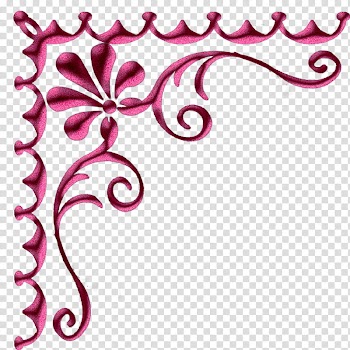 Corners files, red floral frame illustration transparent background PNG clipart