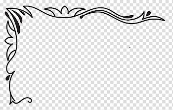 Corners  R, black ddigital frame transparent background PNG clipart