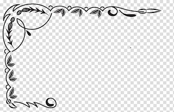 Corners  R, black frame transparent background PNG clipart