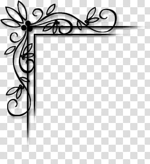 Corners Stamps, black floral corner frame illustration transparent background PNG clipart