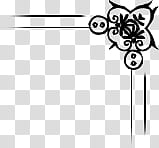 Corners  Stamps, black floral frame illustration transparent background PNG clipart