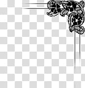 Corners  Stamps, black floral frame illustration transparent background PNG clipart