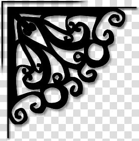 Corners Stamps, black frame art transparent background PNG clipart