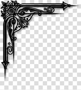 Corners Stamps, black frame art transparent background PNG clipart