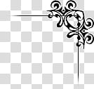Corners  Stamps, black frame illustration transparent background PNG clipart