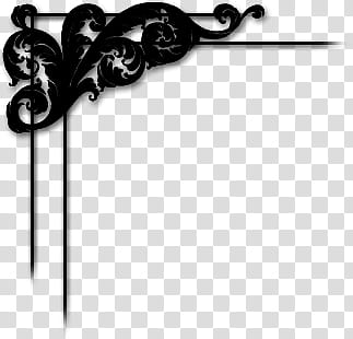 Corners Stamps, black framed art transparent background PNG clipart