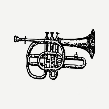 Cornet clipart, vintage music illustration | Free PSD Illustration - rawpixel