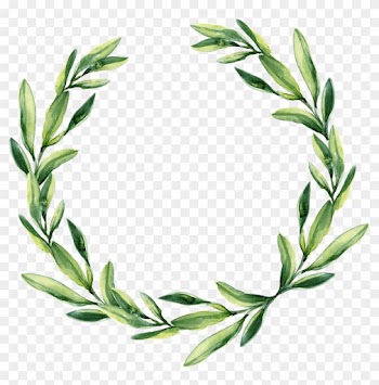 Corona De Flores De La Boda De La Acuarela De La Caligrafía - Leaf Garland Png