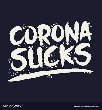 corona sucks typography quote