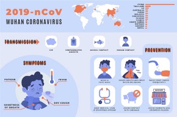 Corona virus infographics Free Vector
