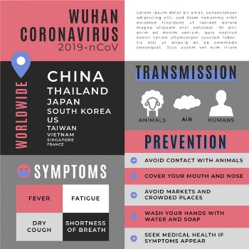 Corona virus infographics Free Vector