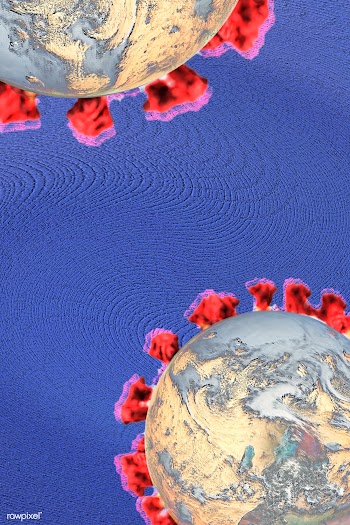 Coronavirus cell with planet earth pattern social template illustratio.. | Free  illustration - 2315121