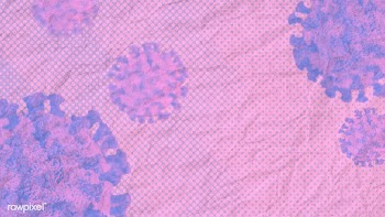 Coronavirus cells under microscope patterned social template illustrat.. | Free  illustration - 2315526