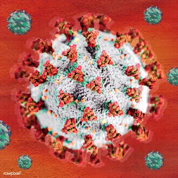 Coronavirus cells under the microscope background | Free  illustration - 2314172