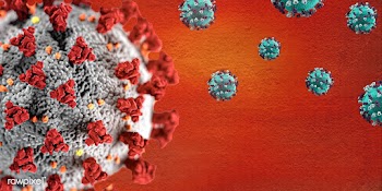 Coronavirus cells under the microscope background | Free  illustration - 2314180