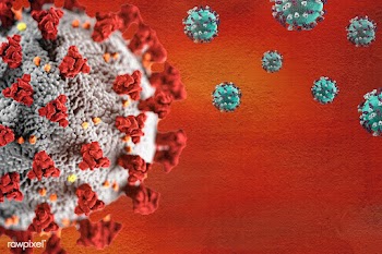 Coronavirus cells under the microscope background | Free  illustration - 2314186