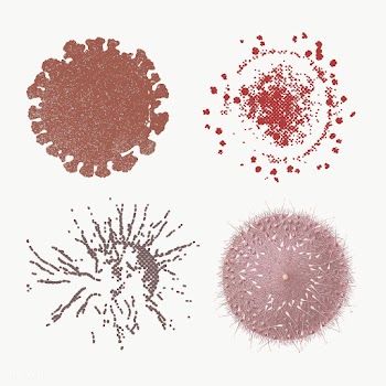 Coronavirus cells under the microscope design element | Free  transparent png - 2319243