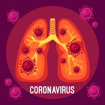 Coronavirus concept lungs design Free Vector