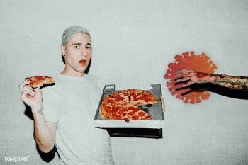 Coronavirus contaminated hand reaching for pizza | Free  photo - 2304831